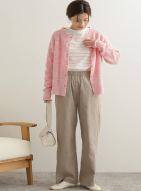 日单DOORS新款休闲百搭灯芯绒休闲裤直筒裤女