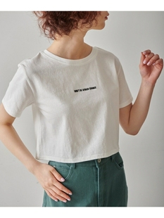 修身 日单夏季 短袖 圆领字母刺绣T恤高腰短款 bm辣妹风上衣女 新款