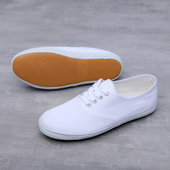 小白鞋 武术表演鞋 男女帆布鞋 白球鞋 学生舞蹈表演鞋 体操鞋 运动鞋