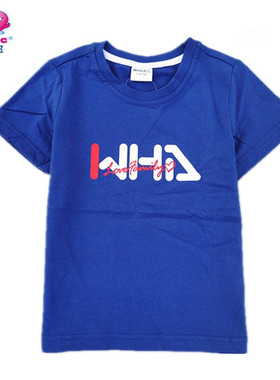 童装男童夏季新款百搭时尚针织纯棉圆领吸汗透气短袖T恤211011