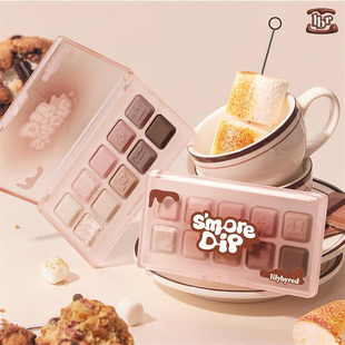 新品韩国lilybyred十色眼影盘smore dip哑光珠光亮片阴影高光焦糖