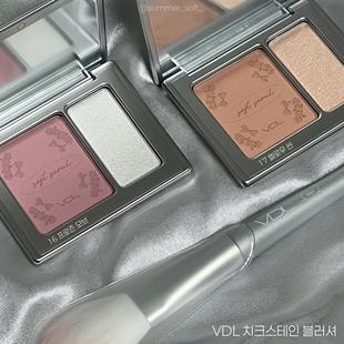 VDL韩国新品 一体盘soft联名限定秋冬带刷 腮红高光二合一单色套装