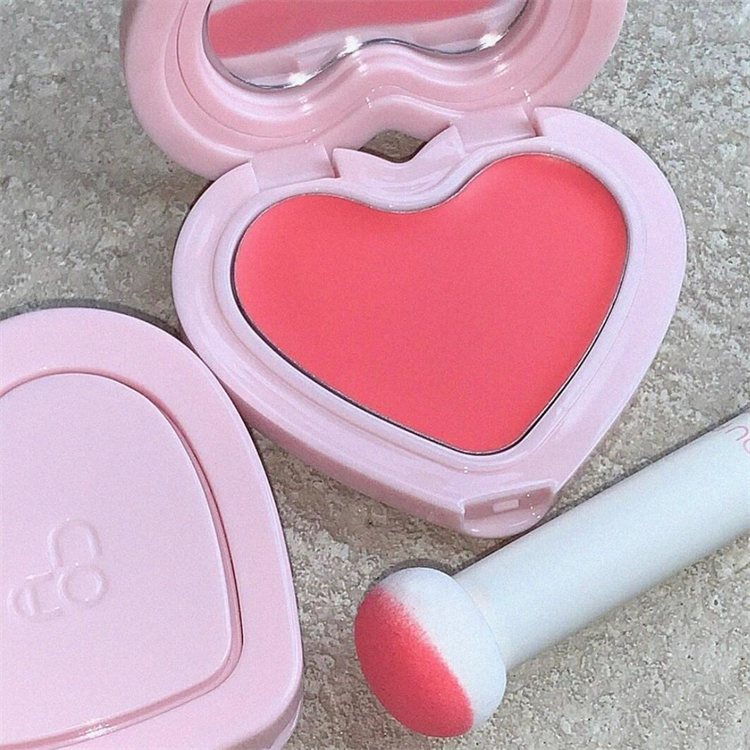 柳智敏同款韩国aou新品哑光腮红soft cream blush蘑菇刷爱心单色