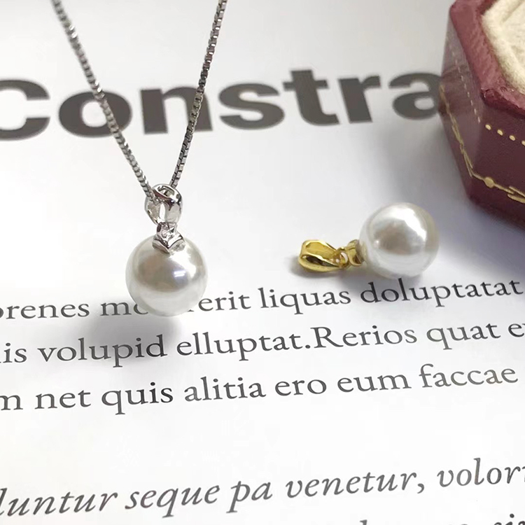 DIY珍珠配件S925银厚实瓜子扣头