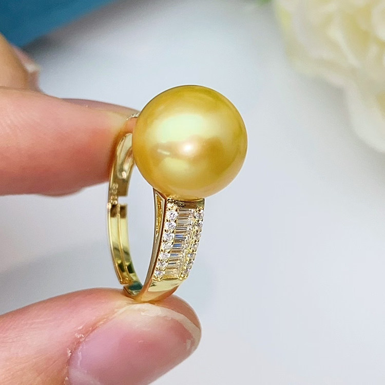 DIY戒指配件S925纯银方钻百搭托