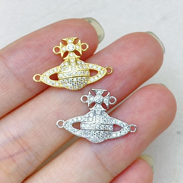 DIY隔饰配件S925纯银双排西太后