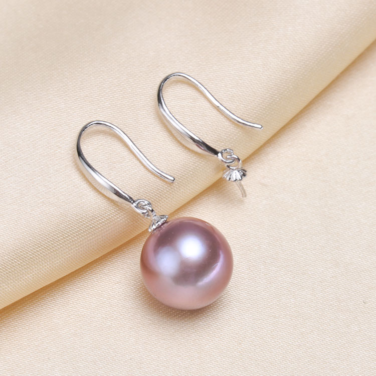 diy纯银18k金珍珠耳勾