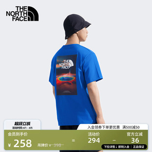 北面男女同款 T恤户外休闲透气新款 TheNorthFace 8DEW 纯棉宽松短袖