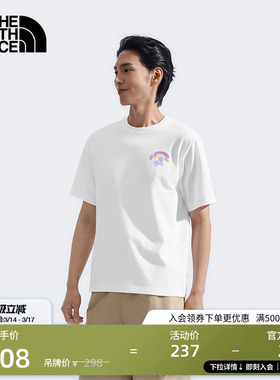 北面男女同款纯棉印花短袖T恤户外休闲透气TheNorthFace|8GZ9