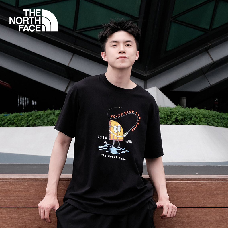 北面男女同款印花纯棉短袖T恤运动户外夏透气TheNorthFace|8GZ3