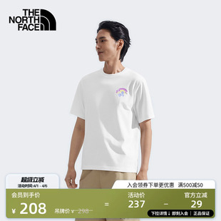 T恤户外休闲透气TheNorthFace 8GZ9 纯棉印花短袖 北面男女同款