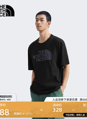 北面男女同款纯棉印花LOGO短袖T恤户外透气新款TheNorthFace|8D7X