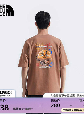 北面男女同款纯棉印花短袖T恤户外透气夏新款TheNorthFace|8D85