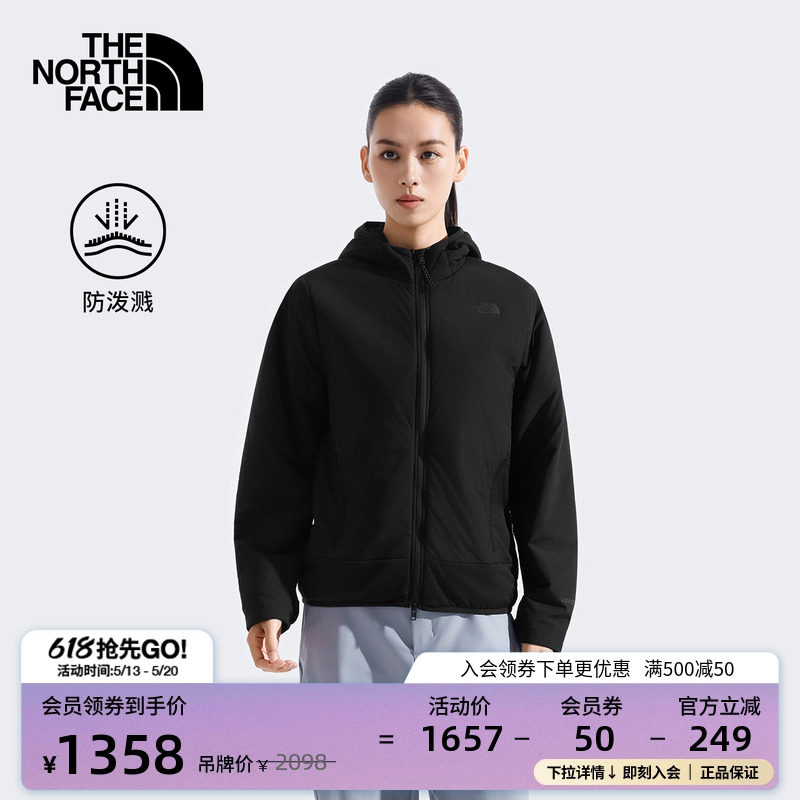 北面女VENTRIX防泼水棉服外套户外轻便保暖新款TheNort