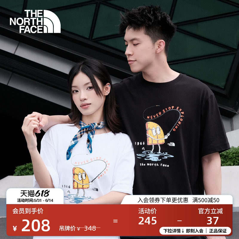北面男女同款印花纯棉短袖T恤运动户外透气新款TheNorthFace|8GZ3