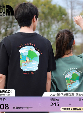 北面男女同款纯棉印花短袖T恤户外休闲透气新款TheNorthFace|8GZ6