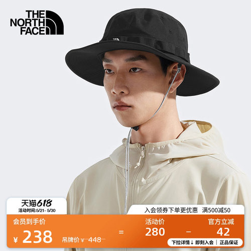 北面通用款户外防晒渔夫帽