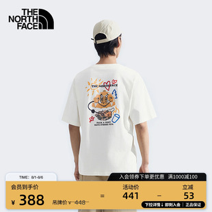 TheNorthFace T恤户外透气夏新款 8D85 纯棉印花短袖 北面男女同款