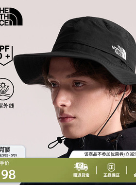北面Horizon渔夫帽运动帽男女同款户外UPF防晒TheNorthFace|5FX6