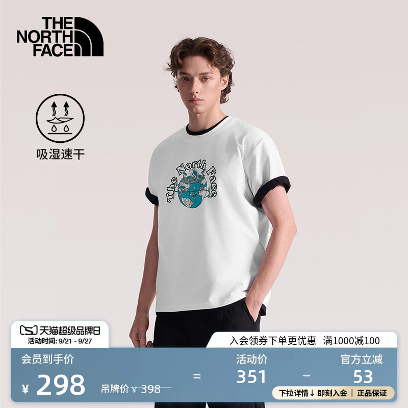 北面速干衣短袖T恤男宽松印花运动户外透气新款TheNorthFace|8GX3图片