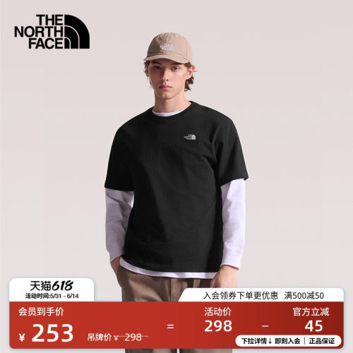 北面男女同款纯棉短袖T恤