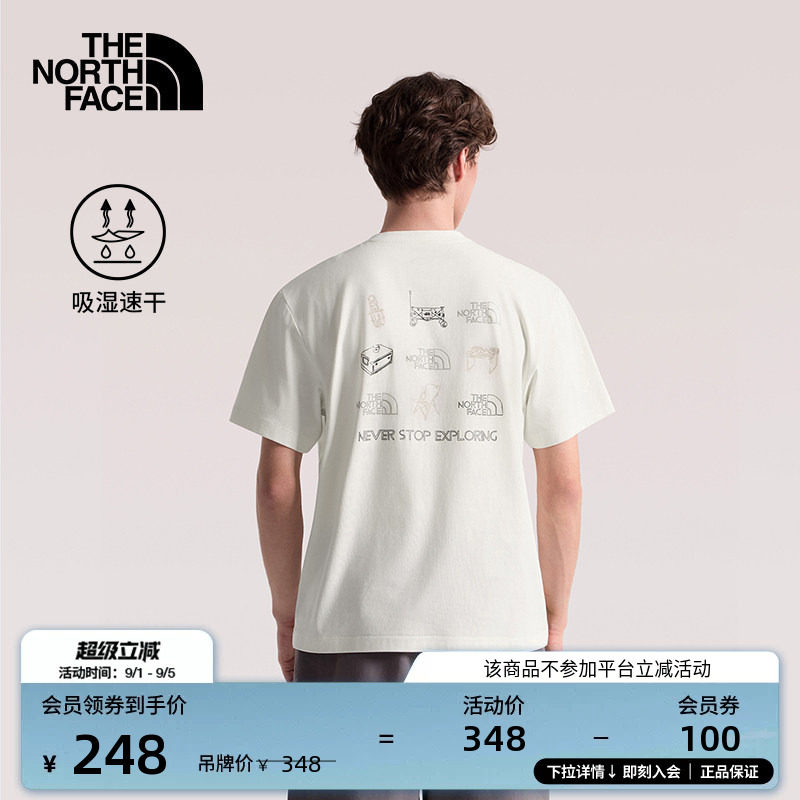北面男女速干短袖T恤户外图片