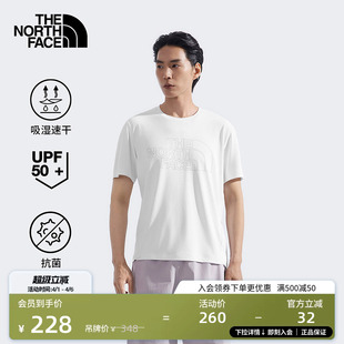 北面男Sun T恤户外夏新款 TheNorthFace 87VZ Chase速干防晒衣短袖