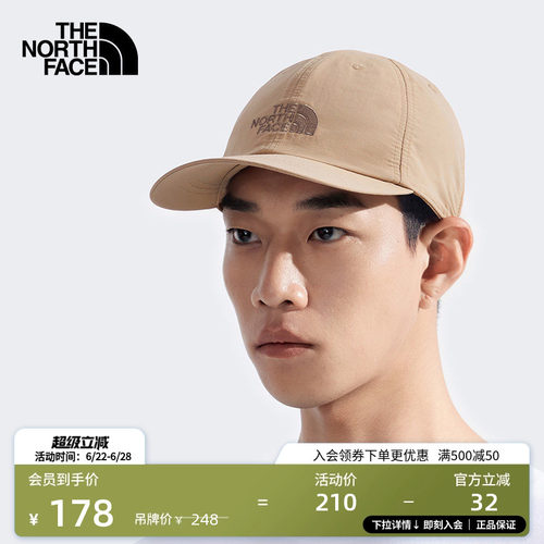 北面男女同款休闲鸭舌帽