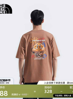 北面男女同款纯棉印花短袖T恤户外透气夏新款TheNorthFace|8D85
