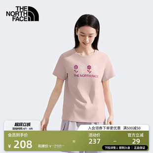 北面女纯棉印花短袖 新款 TheNorthFace 8DCC T恤户外休闲透气夏季
