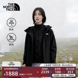 北面女Carto棉服三合一冲锋衣防水外套保暖户外TheNorthFace 8FJW