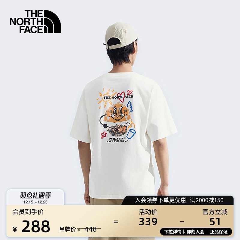 北面男女同款纯棉短袖T恤