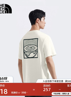 北面男女同款纯棉印花短袖T恤户外透气春夏新款TheNorthFace|8D7V