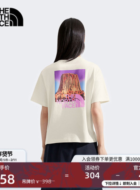 北面女印花短袖T恤户外休闲透气夏季新款TheNorthFace|8DCB