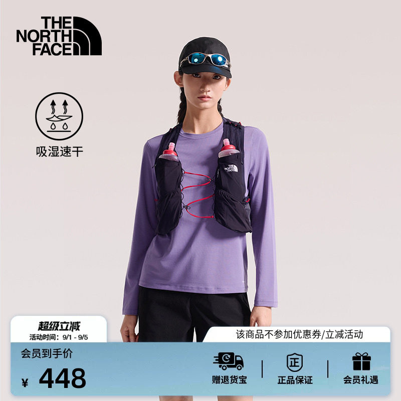 北面女修身速干长袖T恤图片