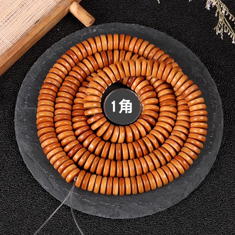 天然橄榄核隔片文玩垫片算盘珠手串手链项链金刚星月菩提子配件