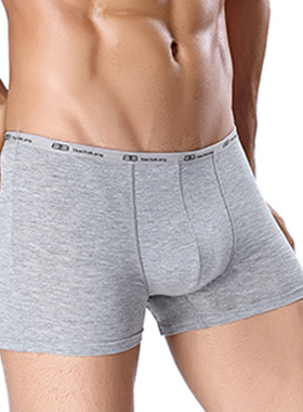 小边腰头田沺太郎男士内裤头透气莫代尔棉平角大码中腰肥佬裤纯色