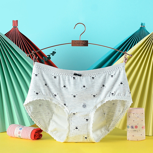 中腰8835 女莫代尔棉加宽防漏裆经期底裤 3条盒装 黛丝少女生理内裤