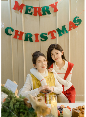 小侨jofay 圣诞私服 撞色披肩翻领针织 M1373