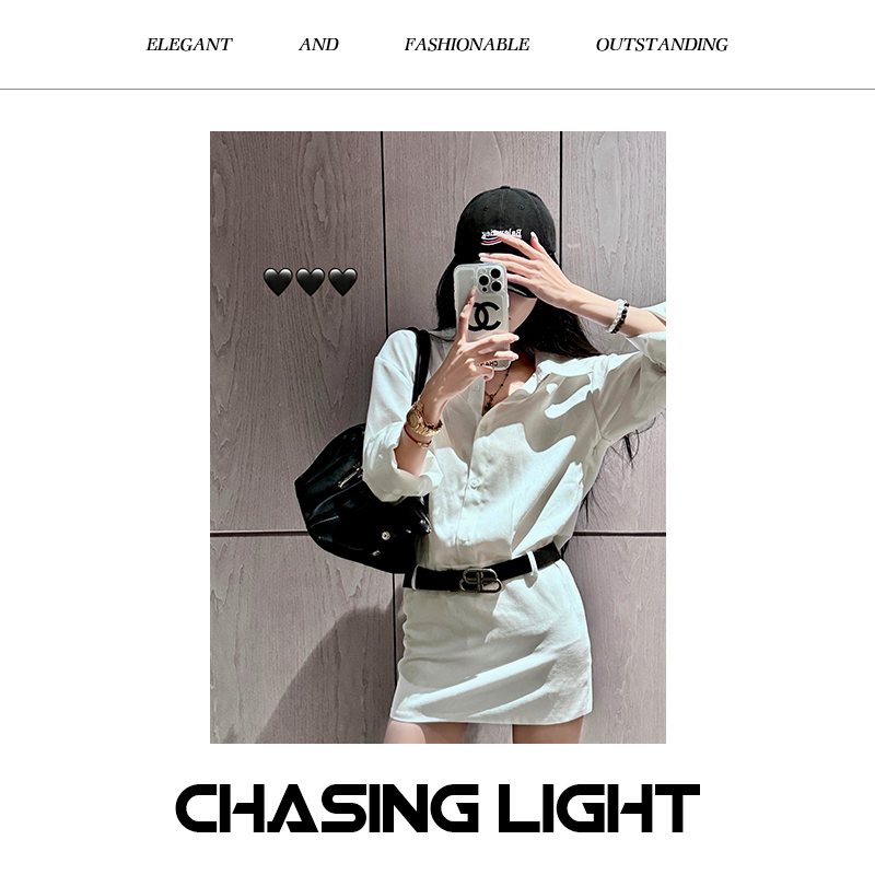 CHASING LIGHT【博主衬衫裙】 Q1782 女装/女士精品 连衣裙 原图主图