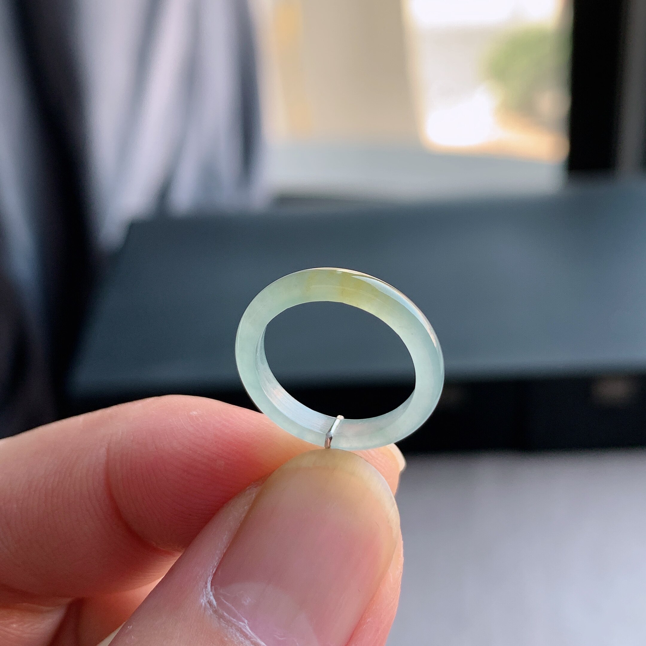 天然A货翡翠冰种5号戒指指环