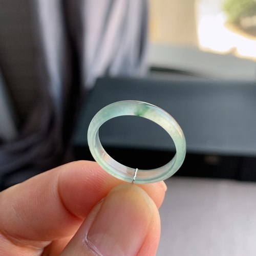 天然A货翡翠冰种18号戒指指环