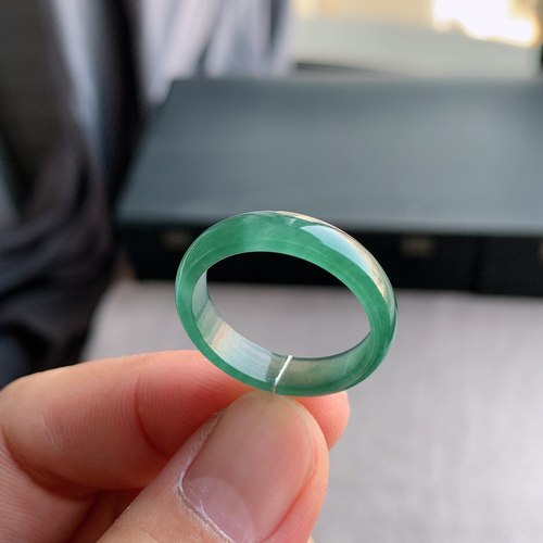 天然A货翡翠25号湖水蓝戒指