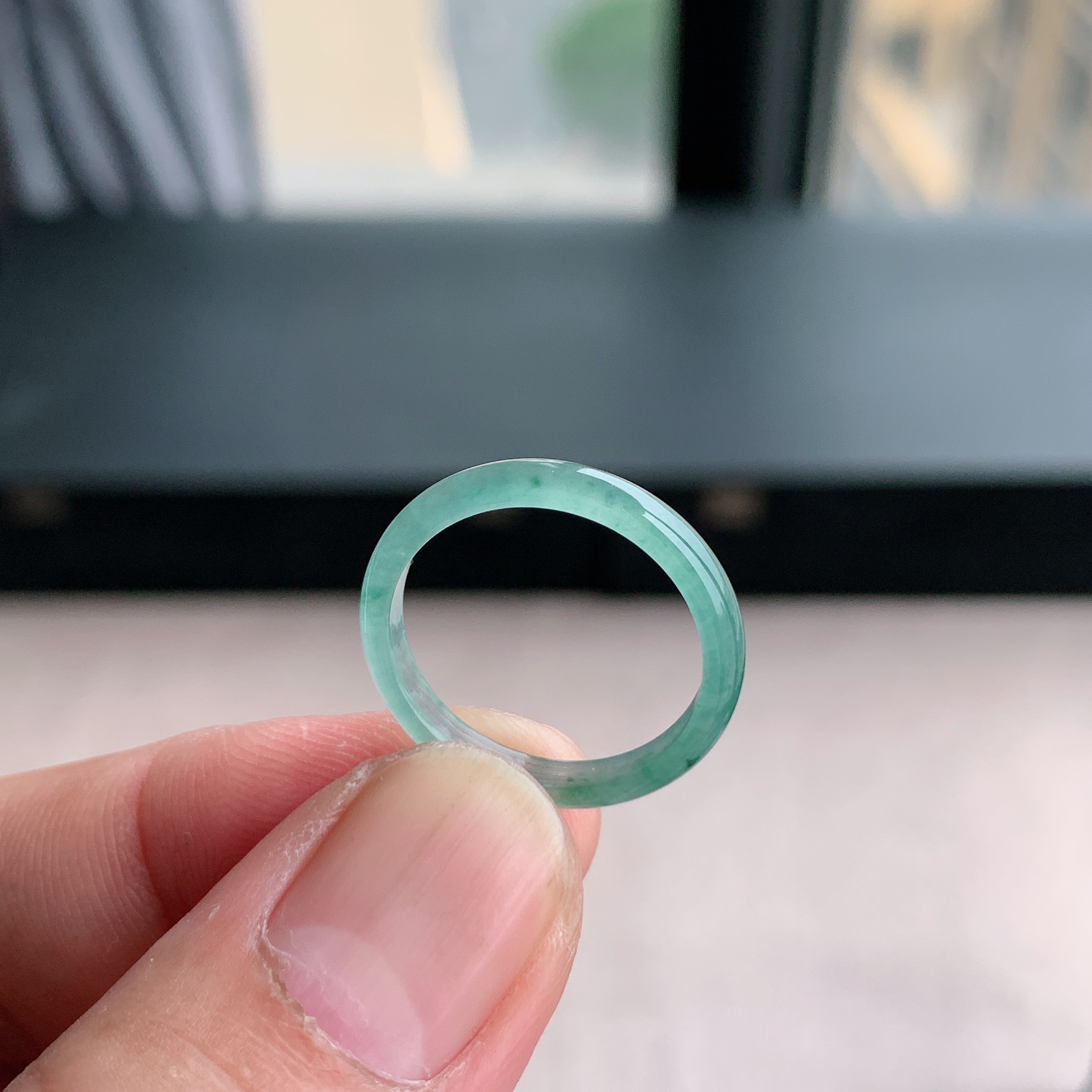 天然A货翡翠冰种16号戒指指环