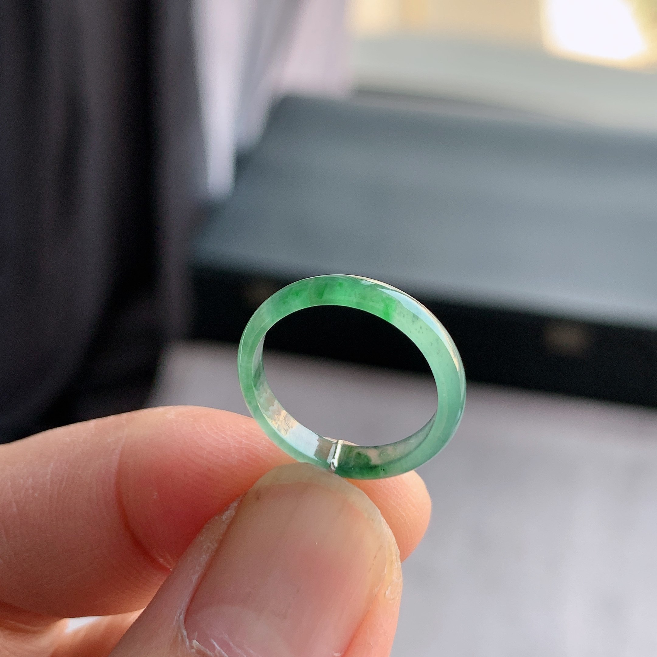 天然A货翡翠 冰种8号飘绿花戒指指环戒圈22401027,珠宝/钻石/翡翠,戒指/指环,淘宝优惠券,粉丝福利购,淘宝优惠卷