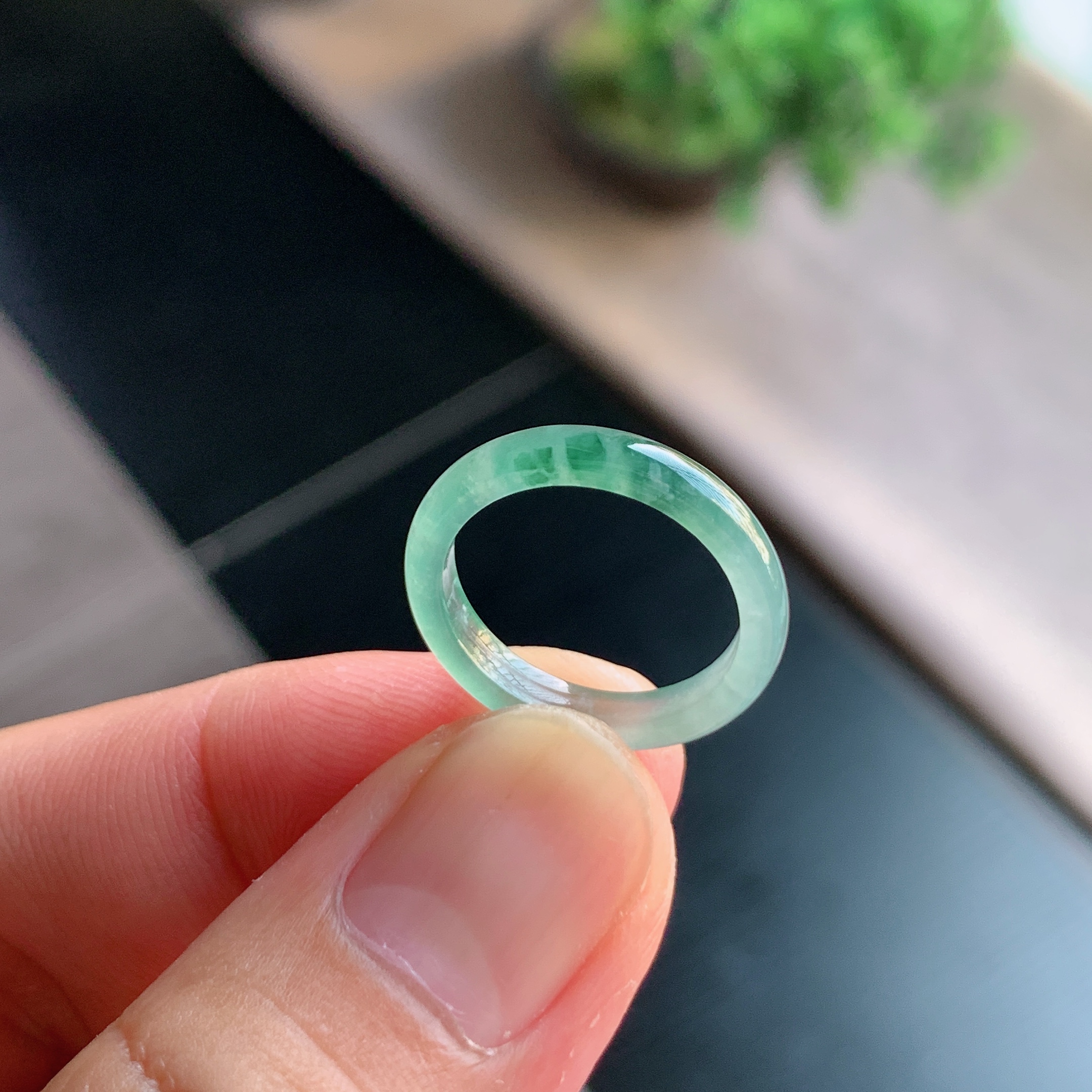 天然A货翡翠冰种11号戒指指环