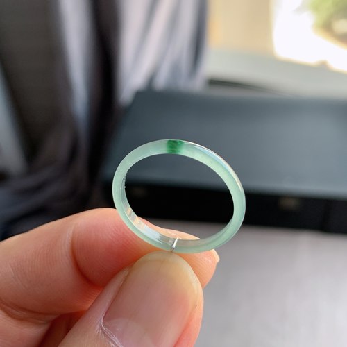 天然A货翡翠冰种19号戒指指环