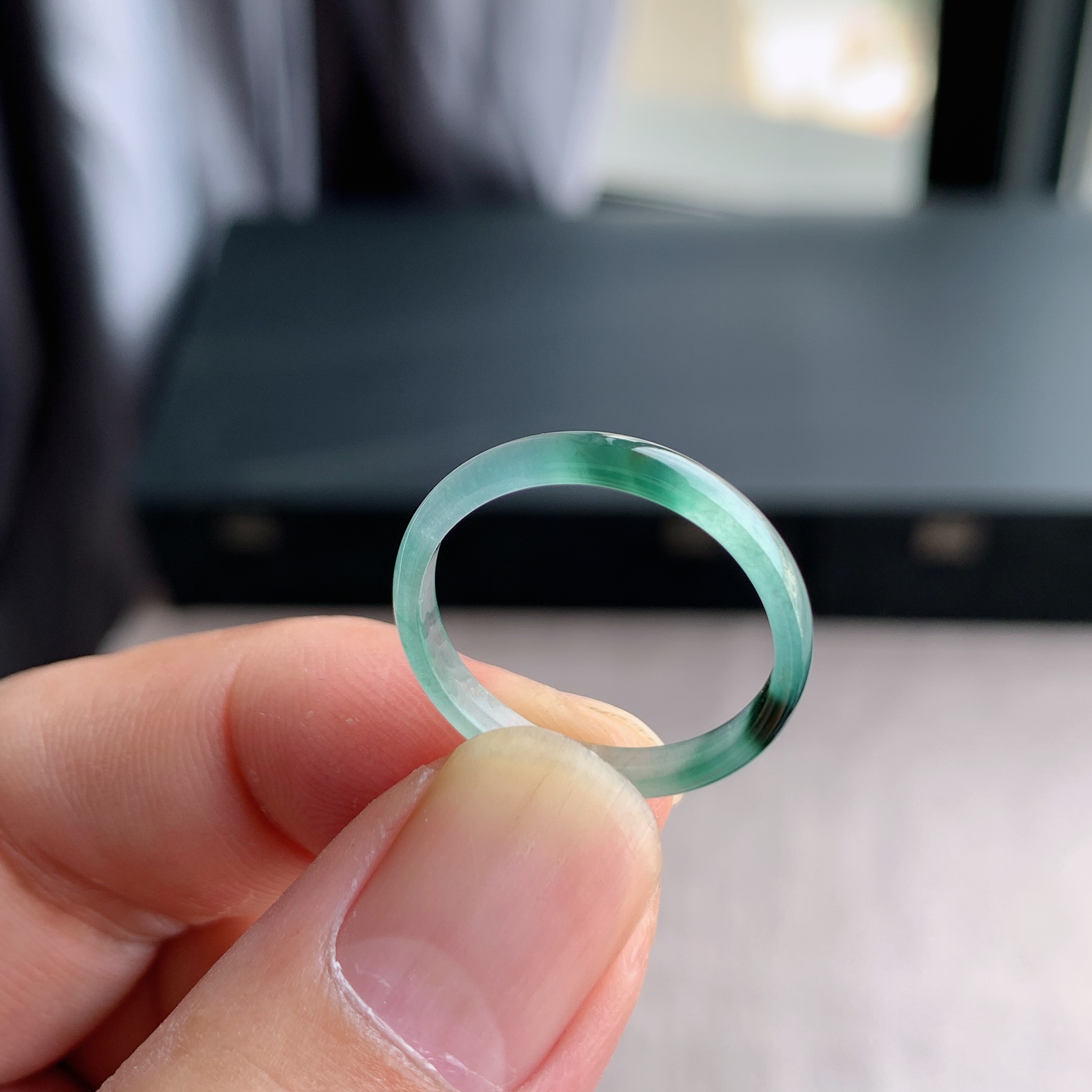 天然A货翡翠冰种19号戒指指环