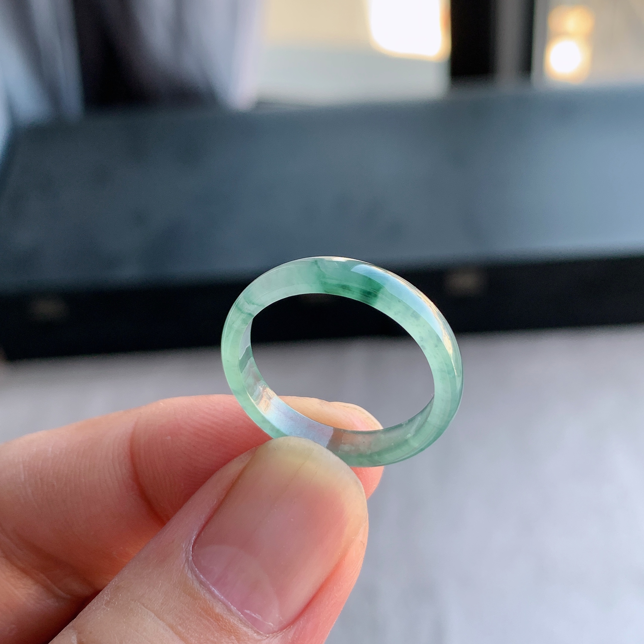 天然A货翡翠冰种21号戒指