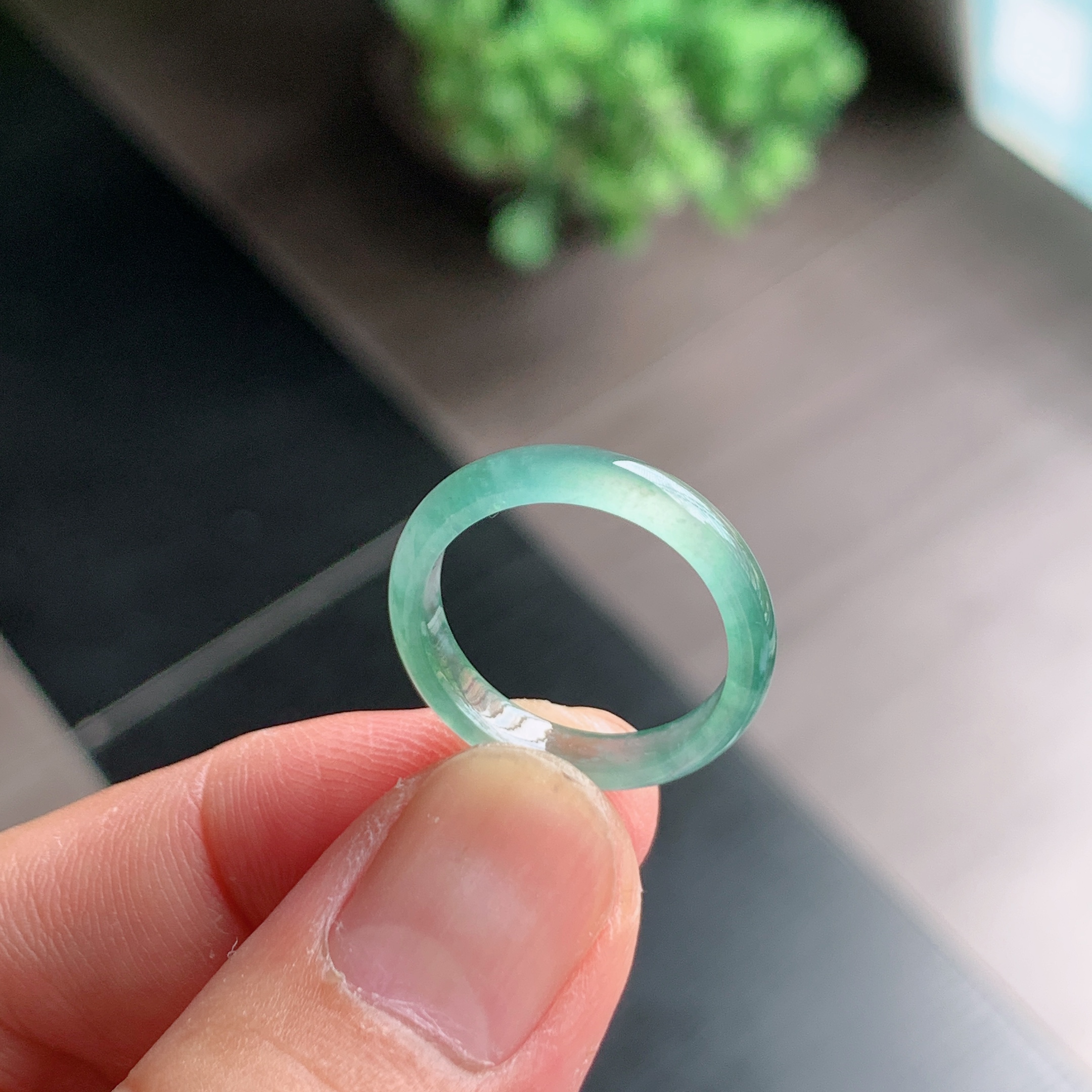 天然A货翡翠冰种15号白月光戒指